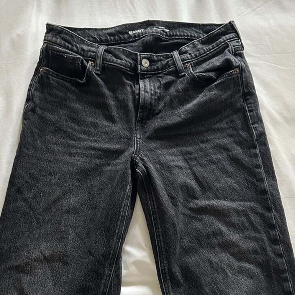 Old Navy girls Dark Denim Straight Leg Jeans mid rise boyfriend size 6